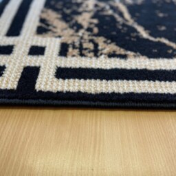 Modern Black Beige Border Rugs Mats Large Small Hallway Runners Area Carpet - thumbnail 2
