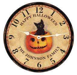 Unique Halloween Clock With Customizable Wording - thumbnail 1