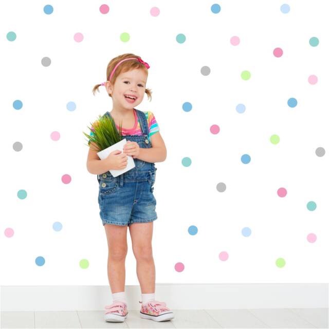 Polka Dot Wall Decals, Mini Dots Sorbet Pastel Confetti Dots, Dots - image 1