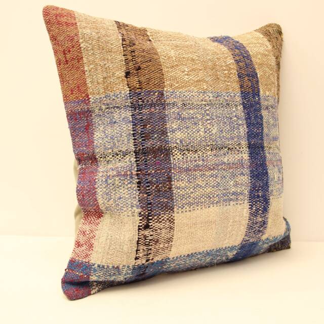 Throw Kilim Pillow 20x20 in 50x50 cm Kelim Kissen Turkish Pillow Cushion Cover Sofa Home Decor 4Ef-65 - image 1