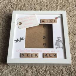 Personalised Wife To Mummy Scrabble Art Photo Frame - thumbnail 2