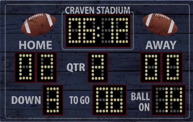 Football Scoreboard Wall Decal Kids Room Decor - 48x30 - image 1