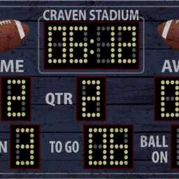 Football Scoreboard Wall Decal Kids Room Decor - 48x30 - thumbnail 2