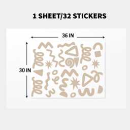 Vinyl Wall Decal Stickers Abstract Shapes Nursery Girls Baby - thumbnail 2
