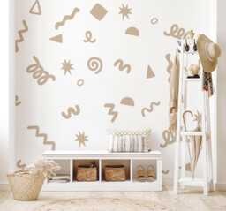 Vinyl Wall Decal Stickers Abstract Shapes Nursery Girls Baby - thumbnail 1