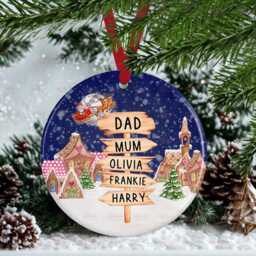 Personalised Christmas Decoration - Family Gift Custom Bauble Stocking Filler Eve Box
