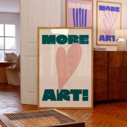 More Art Matisse Heart Print, Fun Wall Art, Eclectic Hall, Bathroom, Kitchen Poster, Funky Home Decor, Maximalist, Trendy Colourful - thumbnail 2