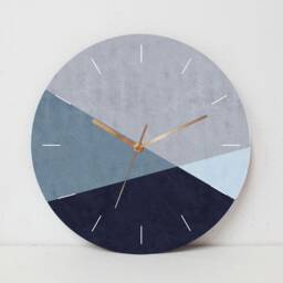 Geometric Wall Clock, Minimalist Clock , Large Modern Decorative Bedroom Analog Silent - thumbnail 2