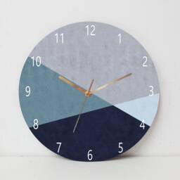 Geometric Wall Clock, Minimalist Clock , Large Modern Decorative Bedroom Analog Silent - thumbnail 3