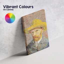 Post Impressionist Straw Hat Portrait Colourful Expressionist Artwork Canvas Wall Art Print Decor Picture Ready To Hang - thumbnail 4