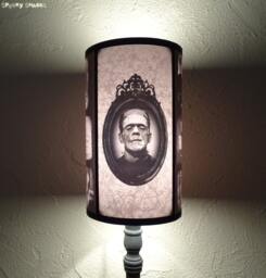 Bride Of Frankenstein Lampshade - Gothic Horror Decor - thumbnail 1