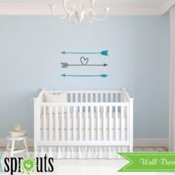 Boho Arrows Wall Decal, Love Arrow, Large Arrow Decal, Chic, Arrows, Hearts, Pattern Modern Nursery, Nursery Decals, Baby Decals - thumbnail 2