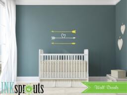 Boho Arrows Wall Decal, Love Arrow, Large Arrow Decal, Chic, Arrows, Hearts, Pattern Modern Nursery, Nursery Decals, Baby Decals - thumbnail 1