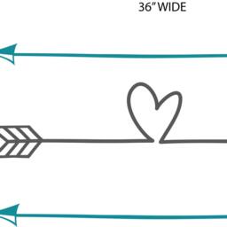Boho Arrows Wall Decal, Love Arrow, Large Arrow Decal, Chic, Arrows, Hearts, Pattern Modern Nursery, Nursery Decals, Baby Decals - thumbnail 3
