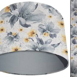 Floral Lampshade Silver & Grey Flower Light Shade - thumbnail 2