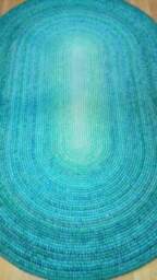 Handmade Wool Oval Rug Modern Crochet Area Rug - thumbnail 1