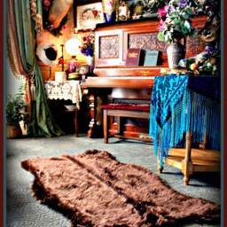 Plush Faux Fur Area Rug - Shaggy Bear Skin Pelt, Usa Made - thumbnail 2