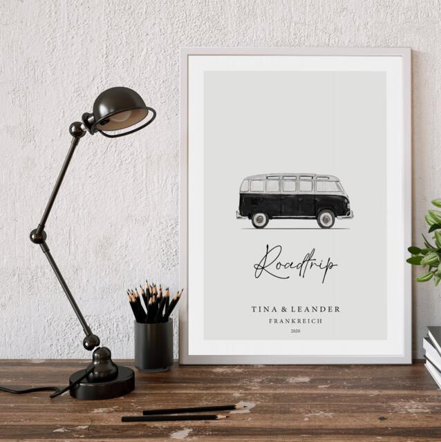 Gift For Campers - Hand-Painted Van As A Personalized Gift To Commemorate Your Vacation, Road Trip, Etc - image 1