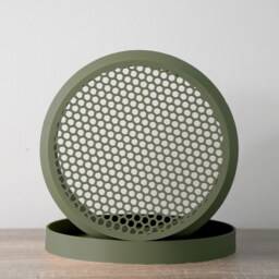 "Sedona Planter With Drainage & Saucer in Army Green, Unique 3D-Printed Plant Pot, Small To Large Sizes 4"" 5"" 6"" 7"" 8" - thumbnail 3