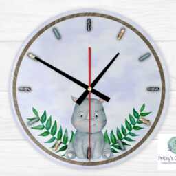 Safari Jungle Animal Clock, 20 cm Glass Wall Childrens Bedroom Decor - thumbnail 3