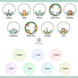 Safari Jungle Animal Clock, 20 cm Glass Wall Childrens Bedroom Decor - thumbnail 4