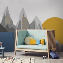Sunset Mountains Wall Decal, Removable, Self Adhesive Decor For Kids Room, Nursery, Repositionable, Peel & Stick, Wall Sticker #64 - thumbnail 3