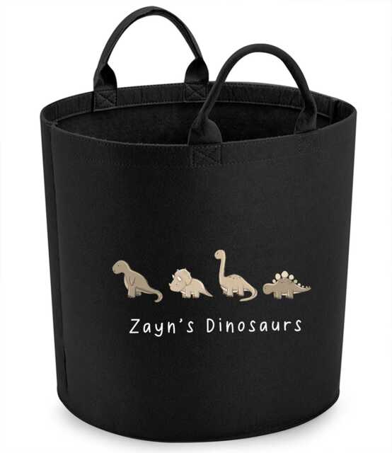 Personalised Dinosaur Toy Storage, Tub, Storage Basket, Box, Baby Shower Gift, Baby Nursery, Blanket Neutral Dinosaurs Any Text - image 1