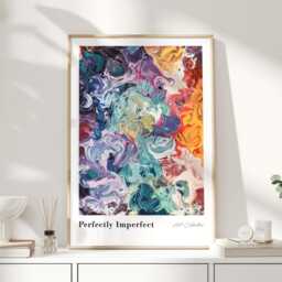 Perfectly Imperfect Abstract Wall Art, Colourful Modern Print, Bold Statement Poster, Contemporary Home Decor, Vibrant Artwork - thumbnail 1