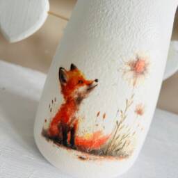 Glass Fox Flower Vase, Gifts, Decorations, Home Decor, Themed Ornaments - thumbnail 3