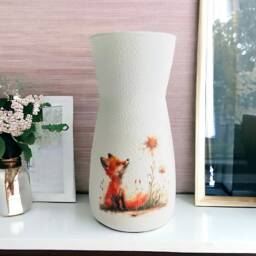 Glass Fox Flower Vase, Gifts, Decorations, Home Decor, Themed Ornaments - thumbnail 2