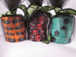 Halloween Tealights, Candles, Washi Tea Light, Skull Candles, Decorated Decorated Tealight, Gift Cocktail Candles - thumbnail 1