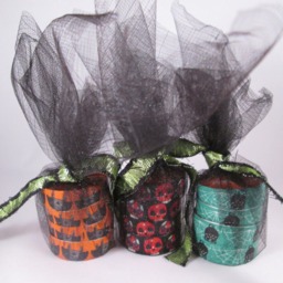 Halloween Tealights, Candles, Washi Tea Light, Skull Candles, Decorated Decorated Tealight, Gift Cocktail Candles - thumbnail 2