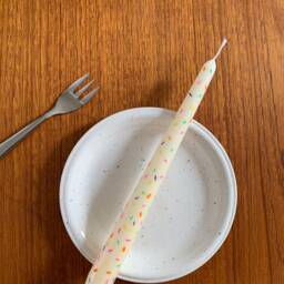 Hand Painted Sprinkles Tapered Candle - Party Celebration Decor - thumbnail 3