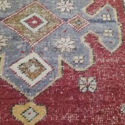 Vintage Oushak Rug Handmade Turkish Area Rug - 4.92x3.87Ft - thumbnail 2
