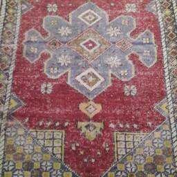 Vintage Oushak Rug Handmade Turkish Area Rug - 4.92x3.87Ft - thumbnail 4