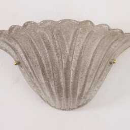 Elegant Murano Glass Wall Sconce Antique Gray Finish & Grit, Lamp Made in Italy - thumbnail 2