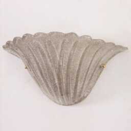Elegant Murano Glass Wall Sconce Antique Gray Finish & Grit, Lamp Made in Italy - thumbnail 3