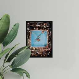 Muhammad Ali Aerial Ring Print, Boxing Motivational Poster, Fine Art Photography Wall Art, Sports Fan Gift, Wba Black & White Print - thumbnail 3