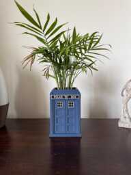 Tardis-Inspired Self Watering Planter - Custom Indoor Plant Pot Doctor Who Fan Gift