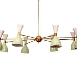 Large Mid Century Italian Sputnik Chandelier Diabolo Stilnovo Style, Modern Ceiling Lamp Light Kitchen Dining 8 Light - thumbnail 2