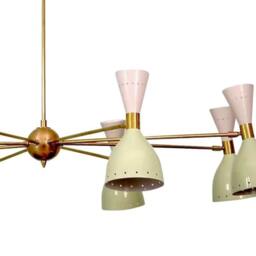 Large Mid Century Italian Sputnik Chandelier Diabolo Stilnovo Style, Modern Ceiling Lamp Light Kitchen Dining 8 Light - thumbnail 3
