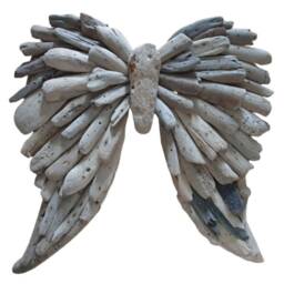 Handcrafted Driftwood Angel Winds Wall Hanging, Coastal, Seaside, Bathroom Art Accessories - thumbnail 2