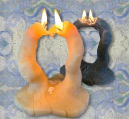 Organic Rock Arch Candle, Mysterious Grotto Portal Pillar Primitive Stone Textured Wax Sculpture, Witchy Earthy Altar Decor
