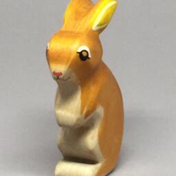 Toy Rabbit Wooden Colourful Standing Easter Bunny Size 4, 5 X 8, 5 2, 0 cm - Bxhxs Approx. 25, 0 G - thumbnail 3