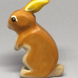 Toy Rabbit Wooden Colourful Standing Easter Bunny Size 4, 5 X 8, 5 2, 0 cm - Bxhxs Approx. 25, 0 G - thumbnail 2