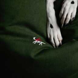 Hand Embroidered Linen Pillowcase Forest Green Christmas Decor - thumbnail 3