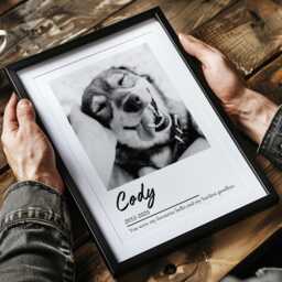 Custom Pet Memorial Print, Dog & Cat Loss Remembrance Gift, Minimalist Photo Decor - thumbnail 2