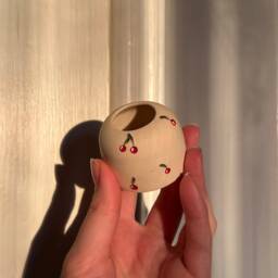 Seconds Sale Cherry Ceramic Match Striker With Matches - thumbnail 2