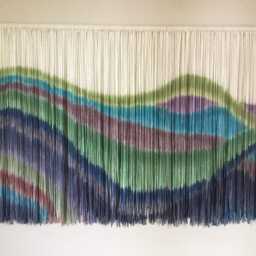 Large Boho Custom Colour Fiber Art Wall Hanging Hand-Dyed Tapestry - thumbnail 4
