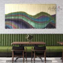 Large Fiber Art Wall Hanging Hand-Dyed Boho Tapestry